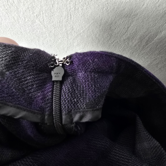 Croft & Barrow Womens Size 14 Purple and Gray Plaid A-Line Skirt - Picture 9 of 9